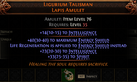 Ligurium Talisman Lapis Amulet#387741
