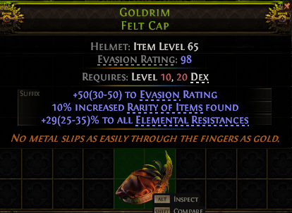 Goldrim Felt Cap#562191