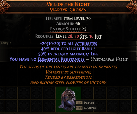 Veil Of The Night Martyr Crown#713662