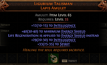 Ligurium Talisman Lapis Amulet#727165