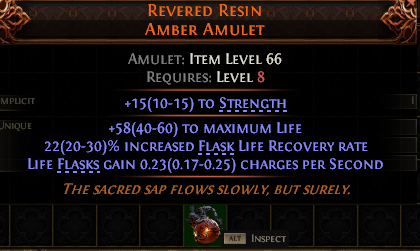 Revered Resin Amber Amulet#192552