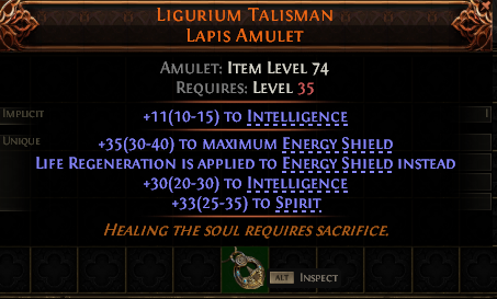 Ligurium Talisman Lapis Amulet#652919