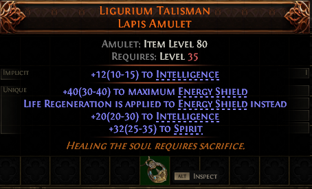 Ligurium Talisman Lapis Amulet#37372