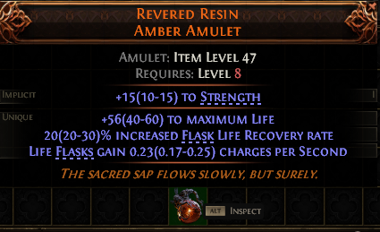Revered Resin Amber Amulet#466324