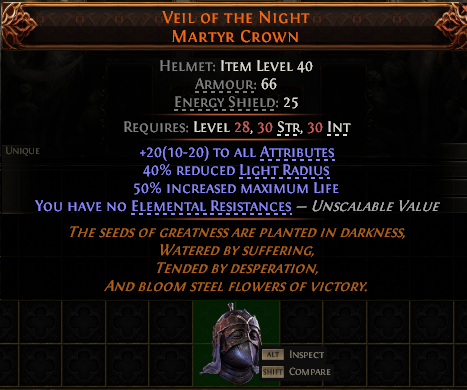 Veil Of The Night Martyr Crown#843432