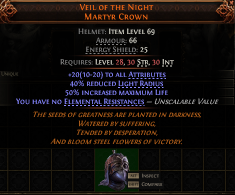 Veil Of The Night Martyr Crown#977167