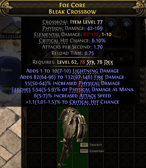 Foe Core Bleak Crossbow#986218