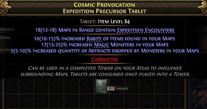 Cosmic Provocation Expedition Precursor Tablet#939009