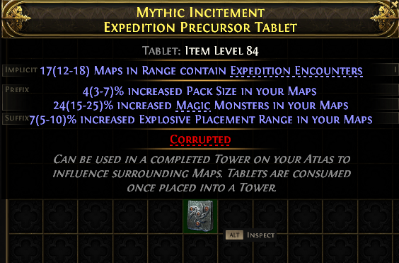 Mythic Incitement Expedition Precursor Tablet#65925