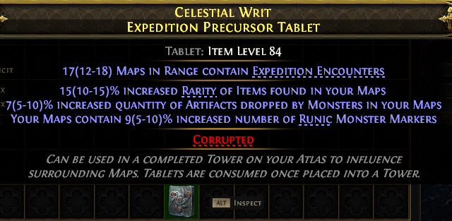 Celestial Writ Expedition Precursor Tablet#812789