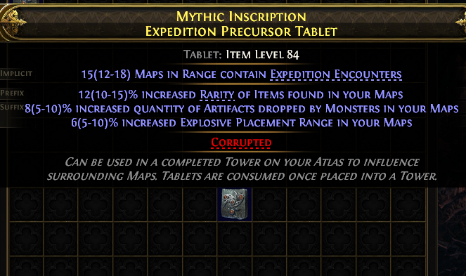 Mythic Inscription Expedition Precursor Tablet#660197