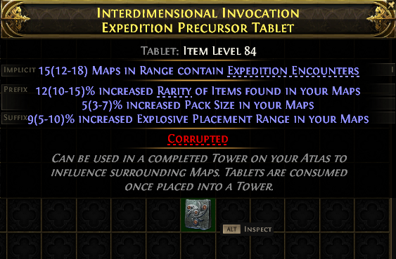 Interdimensional Invocation Expedition Precursor Tablet#369353