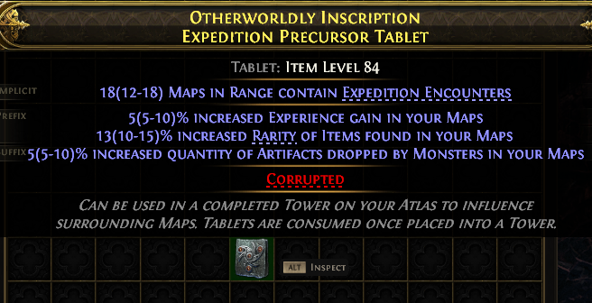 Otherworldly Inscription Expedition Precursor Tablet#329687