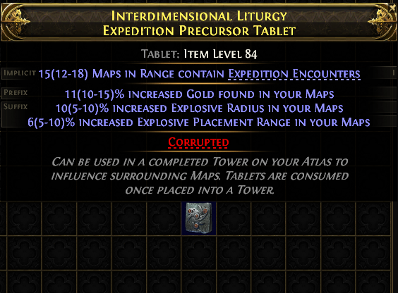 Interdimensional Liturgy Expedition Precursor Tablet#304804
