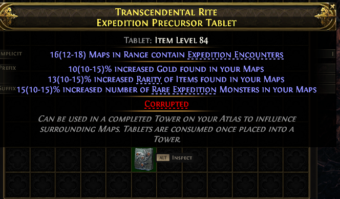 Transcendental Rite Expedition Precursor Tablet#983594