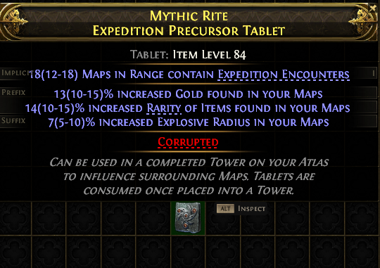 Mythic Rite Expedition Precursor Tablet#186463