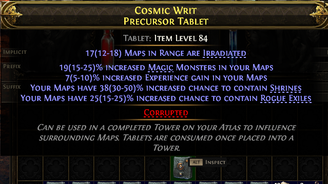 Cosmic Writ Precursor Tablet#816239