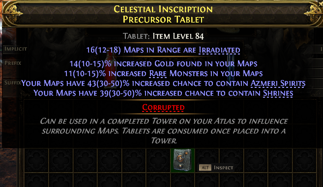 Celestial Inscription Precursor Tablet#226755