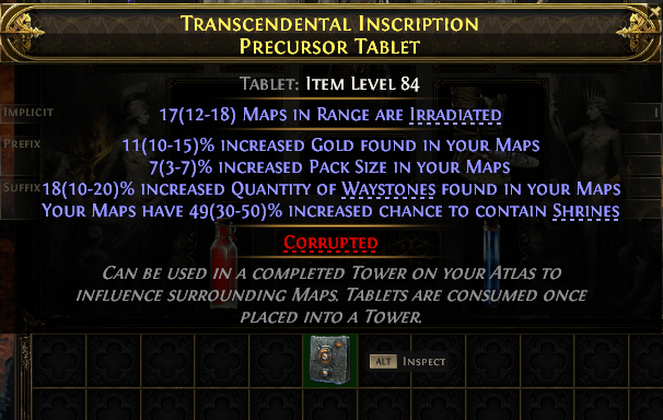 Transcendental Inscription Precursor Tablet#301301