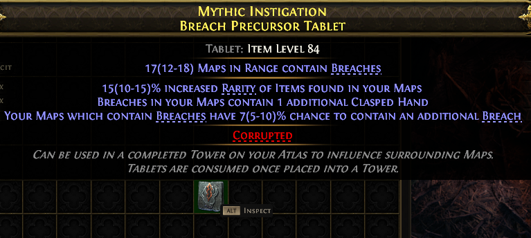 Mythic Instigation Breach Precursor Tablet#690097