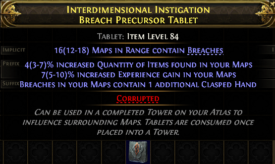 Interdimensional Instigation Breach Precursor Tablet#906160