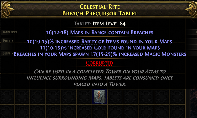 Celestial Rite Breach Precursor Tablet#214005