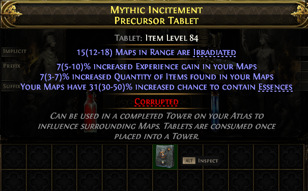 Mythic Incitement Precursor Tablet#586011