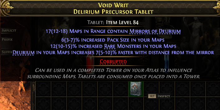 Void Writ Delirium Precursor Tablet#186317