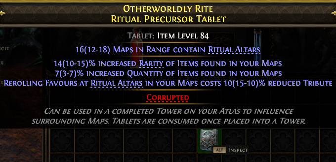 Otherworldly Rite Ritual Precursor Tablet#612959