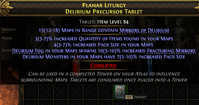 Planar Liturgy Delirium Precursor Tablet#975016
