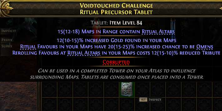 Voidtouched Challenge Ritual Precursor Tablet#104870