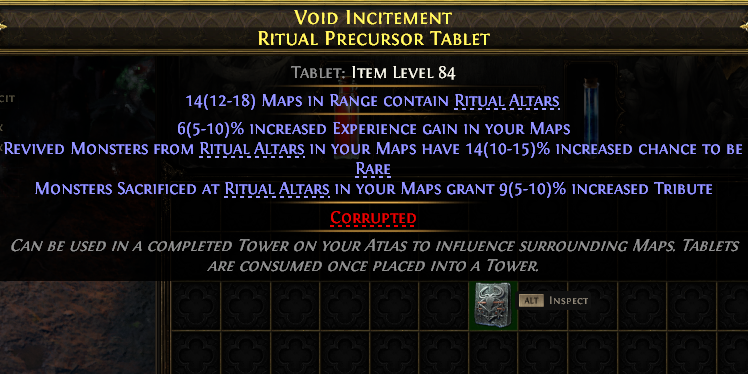 Void Incitement Ritual Precursor Tablet#363884
