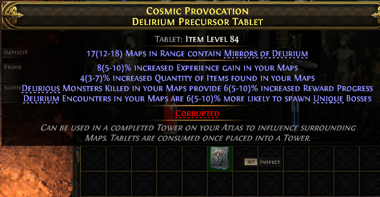 Cosmic Provocation Delirium Precursor Tablet#992768