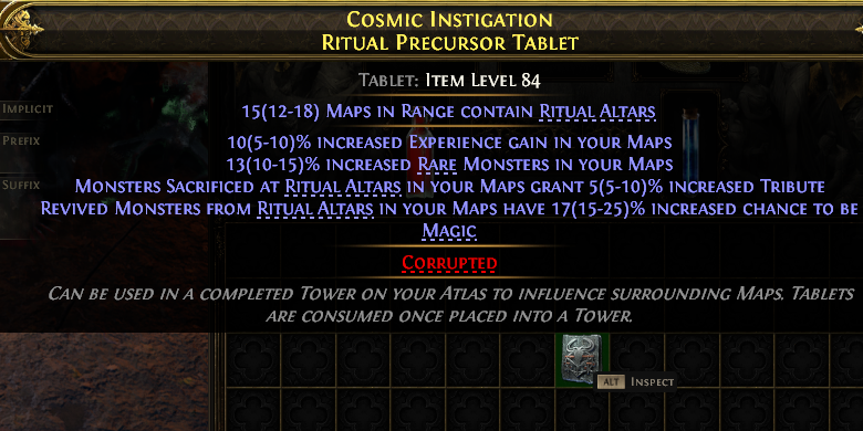 Cosmic Instigation Ritual Precursor Tablet#710657