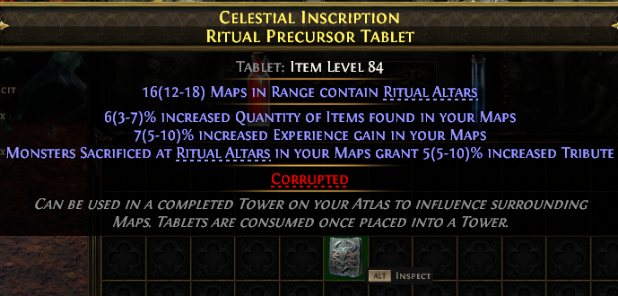 Celestial Inscription Ritual Precursor Tablet#342884