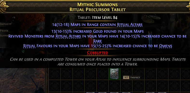 Mythic Summons Ritual Precursor Tablet#655120