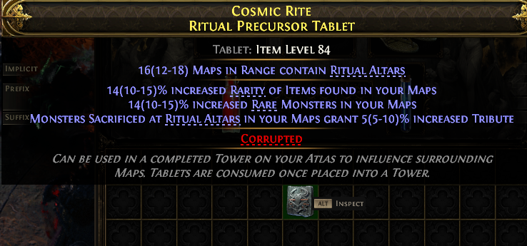 Cosmic Rite Ritual Precursor Tablet#206739