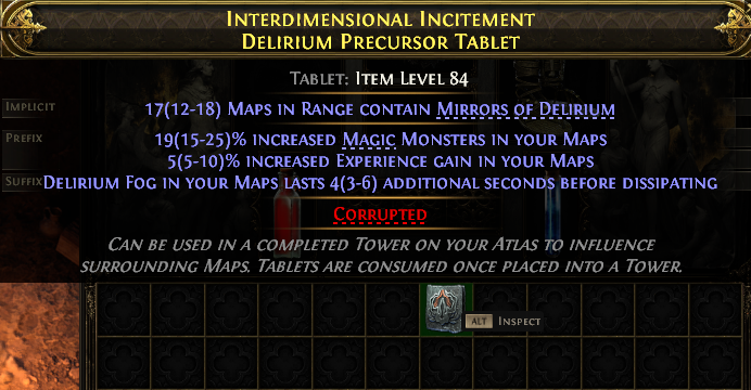 Interdimensional Incitement Delirium Precursor Tablet#878315