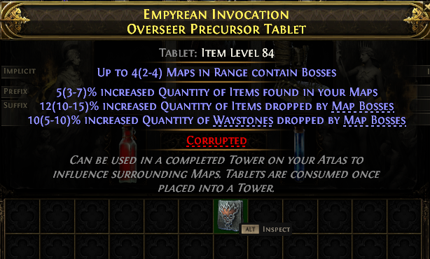 Empyrean Invocation Overseer Precursor Tablet#207179