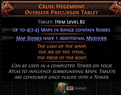 Cruel Hegemony Overseer Precursor Tablet#194120
