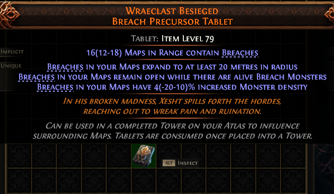 Wraeclast Besieged Breach Precursor Tablet#684691