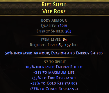 Rift Shell Vile Robe