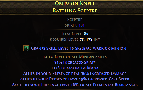 Oblivion Knell Rattling Sceptre
