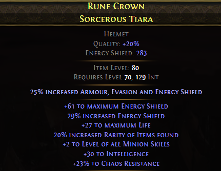 Rune Crown Sorcerous Tiara