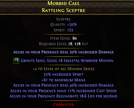 Morbid Call Rattling Sceptre