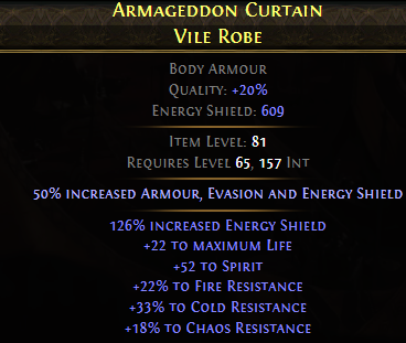 Armageddon Curtain Vile Robe