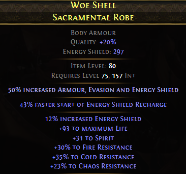 Woe Shell Sacramental Robe