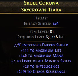 Skull Corona Skycrown Tiara