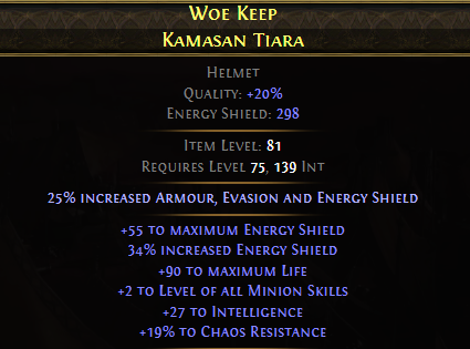 Woe Keep Kamasan Tiara