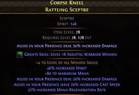 Corpse Knell Rattling Sceptre